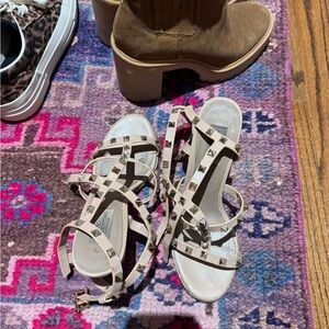 Valentino Cream Studded Women's Sandals